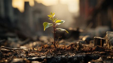 Planta Que Crece De Un Rbol En El Concepto De Jard N De Protecci N