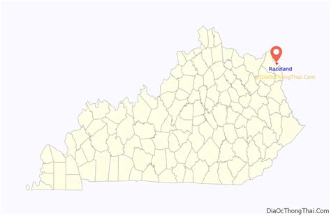 Map of Raceland city, Kentucky