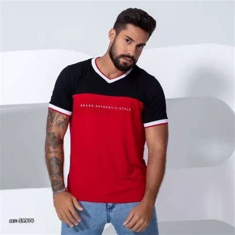 Camiseta Masculina Pit Bull Jeans Original Ref Parcelamento Sem