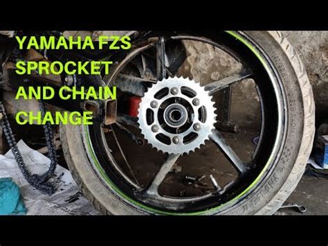 Yamaha Fzs Sprocket And Chain Change Youtube