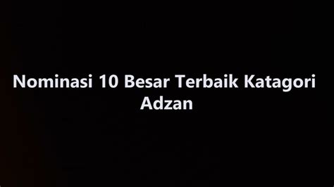 Nominasi Terbaik Gebyar Ramadhan Dan Idul Fitri H Dari Masing