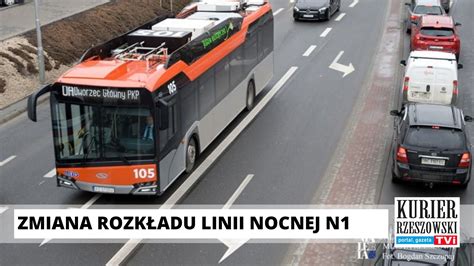 Zmiana rozkładu jazdy nocnej linii N1 Kurier Rzeszowski