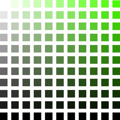 Green Color Scale Color Scale Color Colour Board