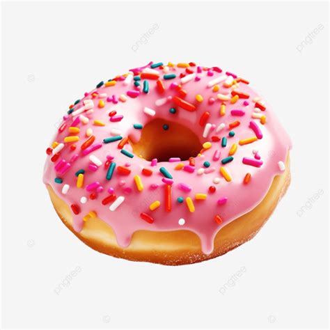 Donut Glaseado Rosa Con Chispitas De Colores PNG Dibujos Rosado Dulce