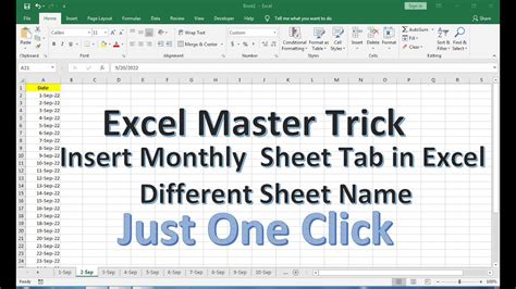 How To Insert Sheet Tab In Excel Different Sheet Name Youtube