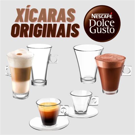 Jogo de Xícaras Dolce Gusto Original Xícaras para Espresso Chocolate