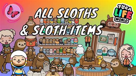 Finding All Secret Sloths And Sloth Items In Toca Life World Toca Boca