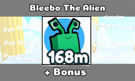 Beli Item Bleebo The Alien Bonus Pet Simulator X Roblox Terlengkap