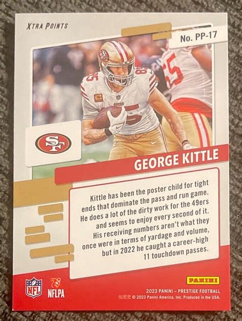 Panini Prestige George Kittle Xtra Points Prestigious Pros Pp