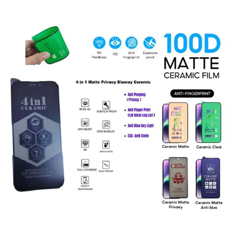 Infinix Ceramic Matte Blueray Clear Privacy Screen Film Smart 5 6 Pro Hot Note 8 9 10 11 12 20