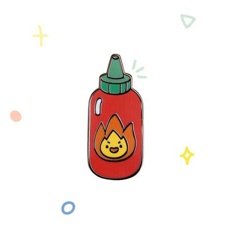 Hot Sauce Enamel Pin Cute Hard Enamel Pin Food Pin Spicy Etsy