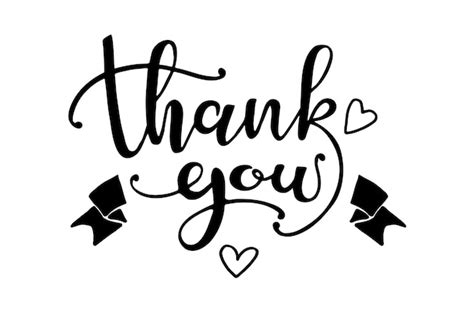 Premium Vector Thank You Handwritten Inscription Hand Drawn Lettering