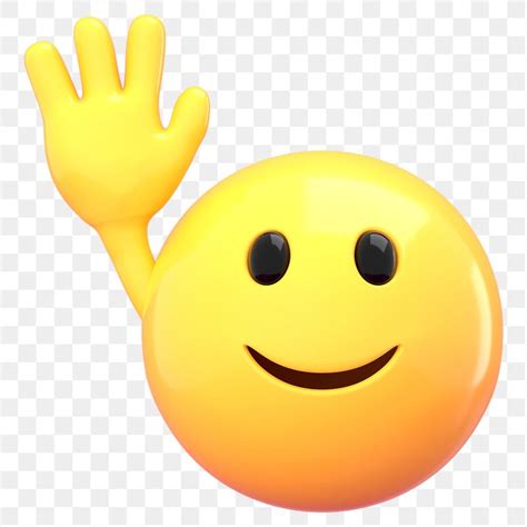 Smiley Face Waving Goodbye Clipart