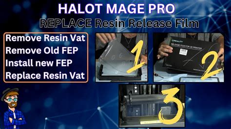 How To Replace Acf On Resin Vat With Fep Release Film Creality Halo