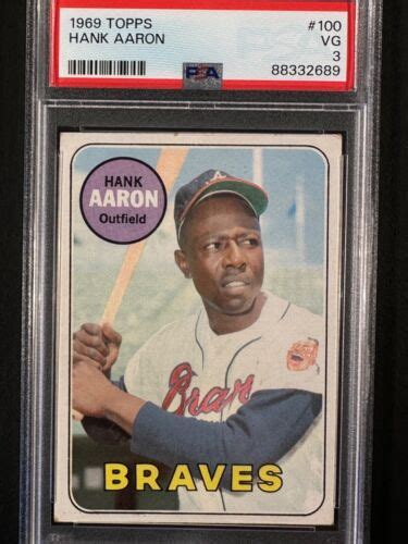 Topps Hank Aaron Atlanta Braves Hof Psa Vg Ebay