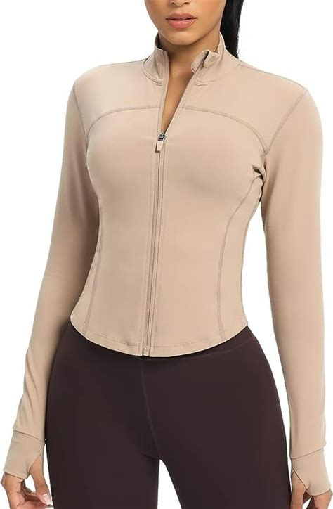 Colorskin Women S Lightweight Zip Up Workout Jackets Yoga Cropped