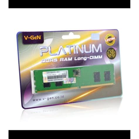 Pc RAM 8GB DDR5 PC4800 V GEN Platinum MEMORY PC V GEN Longdim Shopee