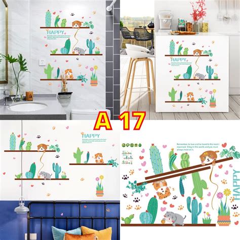 Jual WALLSTICKER WALL STICKER STIKER DINDING KUCING WALLSTIKER TEMBOK