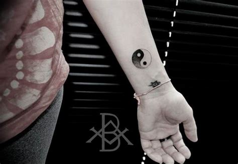 Yin Yang Tattoo Cursive Tattoos Dot Tattoos Subtle Tattoos