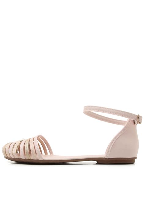 Sandália Rasteira Mississipi Tiras Nude Compre Agora Dafiti Brasil