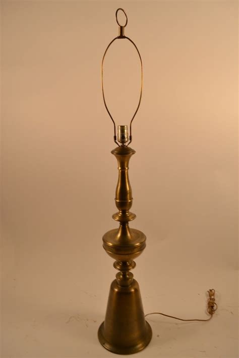 Pair Of Tall Brass Table Lamps At 1stdibs