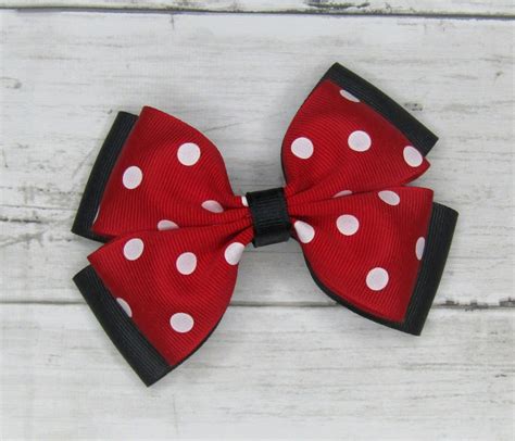 Minnie Mouse Bow Mickey Mouse Bow Large Boutique Bow Large Pigtails