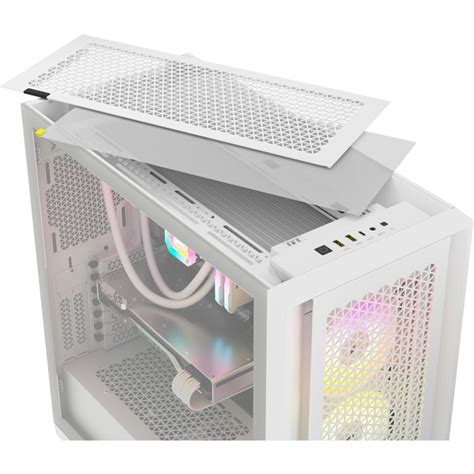 Corsair Icue 5000d Rgb Airflow Midi Tower Behuizing Wit 2x Usb A 1x Usb C Rgb Tempered Glass