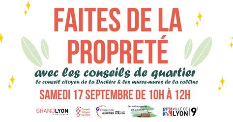 Faites de la Propreté avec les Conseils de Quartier en septembre Lyon