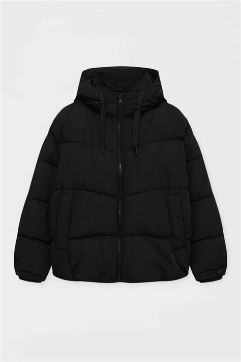 Womens Jackets Pull Bear Black Puffer Jacket Cheap Puffer Jacket