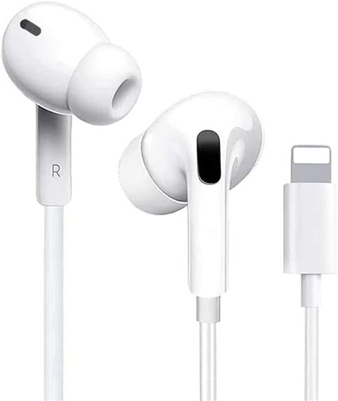 Pro Earphones Buds for iPhone - Wired Earplug with Mic, Volume Control ...