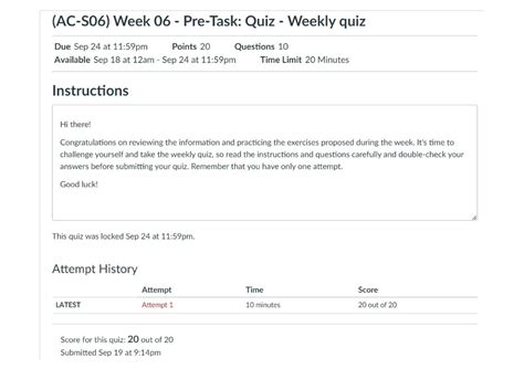 Ac S Week Pre Task Quiz Weekly Quiz Ingles Iv Studocu