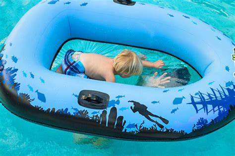 transparent bottom inflatable water raft  great views