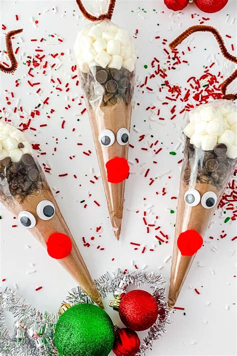 Reindeer Hot Chocolate Gift Bags Bake Me Some Sugar