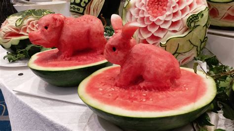 Watermelon Carving Animals