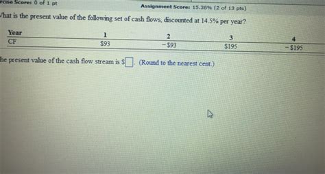 Solved What Is The Present Value Of The Following Set Of