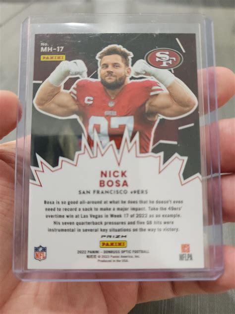 2022 Panini Donruss Optic Nick Bosa Holo My House Insert San Francisco