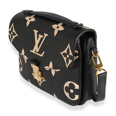 Louis Vuitton Black And Beige Monogram Empreinte Giant Pochette Métis