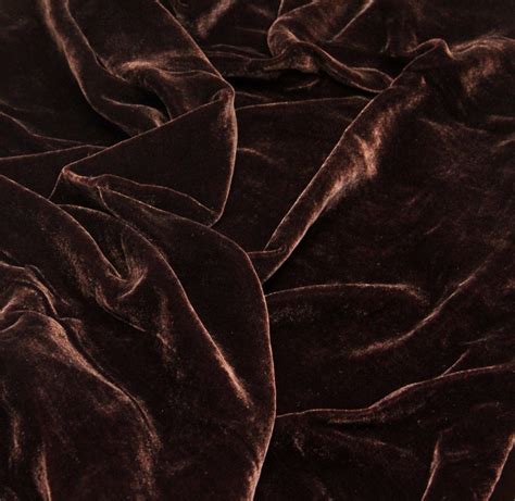 Dark Brown Silk Velvet Fabric Ifabric