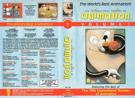 International Tournee Of Animation Volume 1 VHS By Expanded