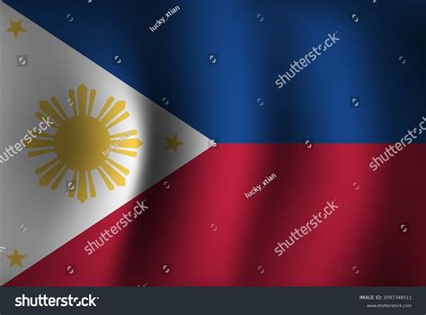 Philippines Flag Background Waving 3d National Stock Vector (Royalty ...