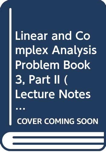 Amazon Linear And Complex Analysis Problem Book Part Ii