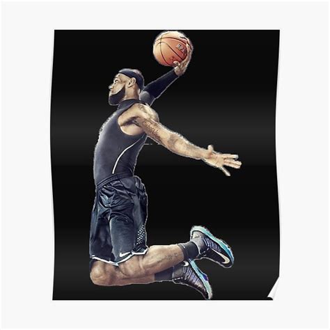 "LeBron James Dunking Collection" Poster for Sale by BRADLEARNEY ...