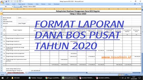 Contoh Buku Kas Umum Bos 2019 Berbagai Contoh