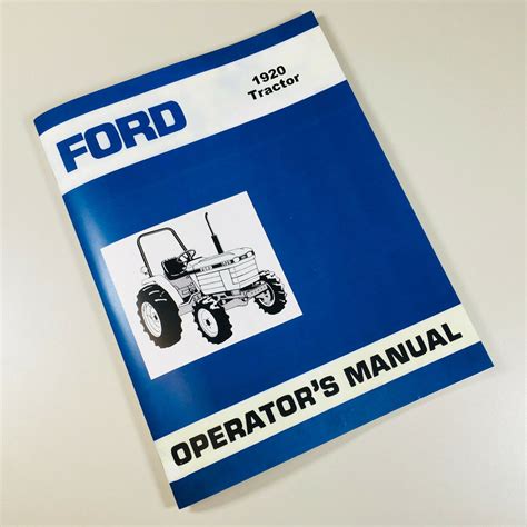 Ford 1920 Tractor Operators Owners Manual Peaceful Creek