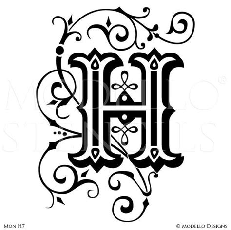 Monogram Wall Art Custom Lettering Stencils From Modello Designs