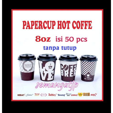 Jual Paper Cup Oz Hot Cup Gelas Kertas Tahan Panas Kopi Shopee Indonesia