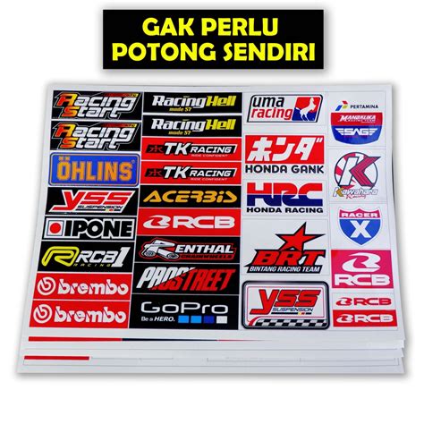 Jual Stiker Pack Sponsor Racing Stiker Motor Sticker Motor Stiker