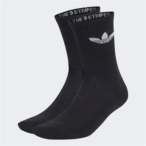 Adidas Trefoil Cushion Crew Socks 3 Pairs Black Free Shipping With Adiclub Adidas Canada