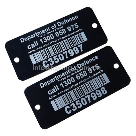 Customized Laser Aluminum Metal Barcode Label Serial Number Asset Qr