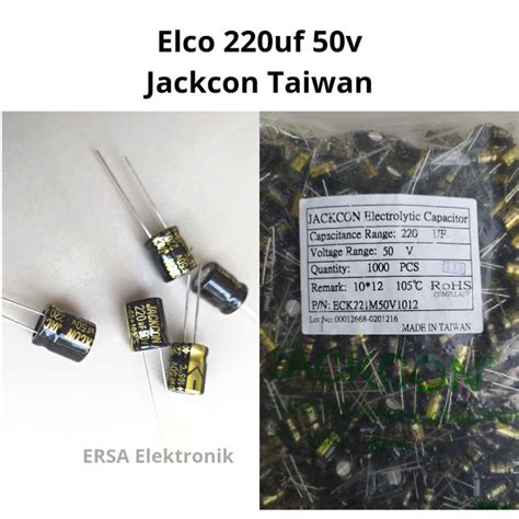 Capacitor Elco Uf Volt Merk Jackcon Taiwan X Pcs Lazada Indonesia